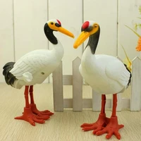 winding toy new strange children toys realistic modelling of red crowned cranes on the spring boys plastic animal shape kids