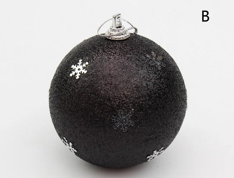 5 шт. 8 см черный круглый кулон в виде шара для рождественской вечеринки