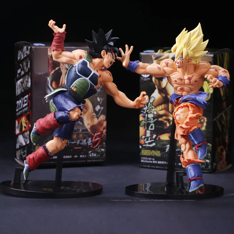 Dragon Ball Z Super Saiyan Son Goku Battle Ver. Фигурные модели игрушек 18 см|Игровые фигурки и