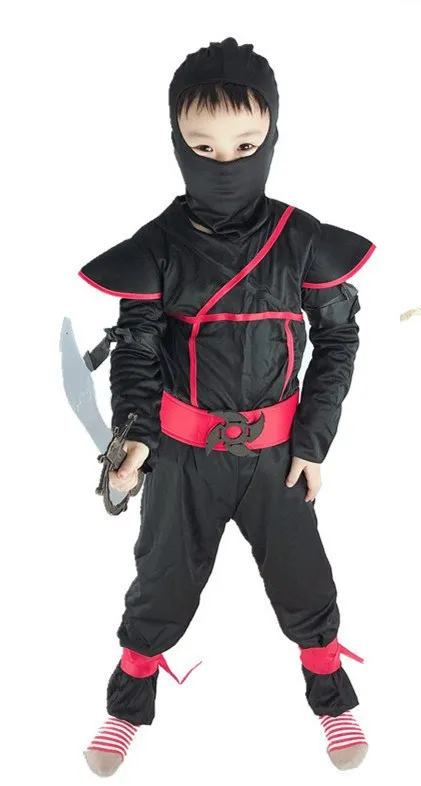 ninja 1 Детский день Хэллоуин Дети Мальчики Девочки боевые искусства ниндзя костюмы; костюм для косплея воин стелс дети косплей - Цвет: ninja 1