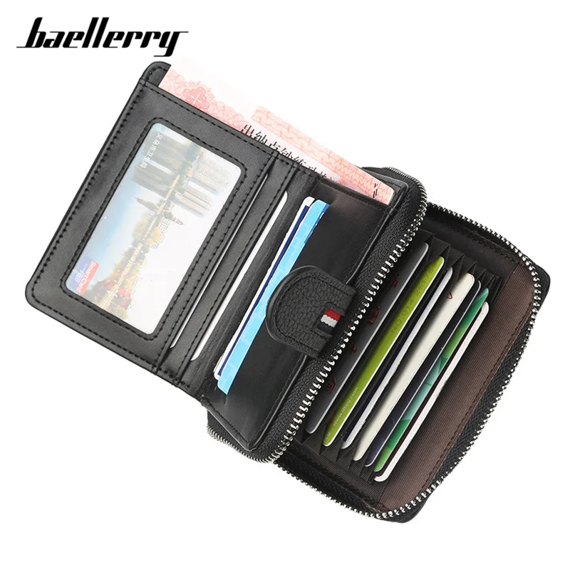 Baellerry много выездных мужчин ts мужской кошелек с молнией выдвижной кредитный