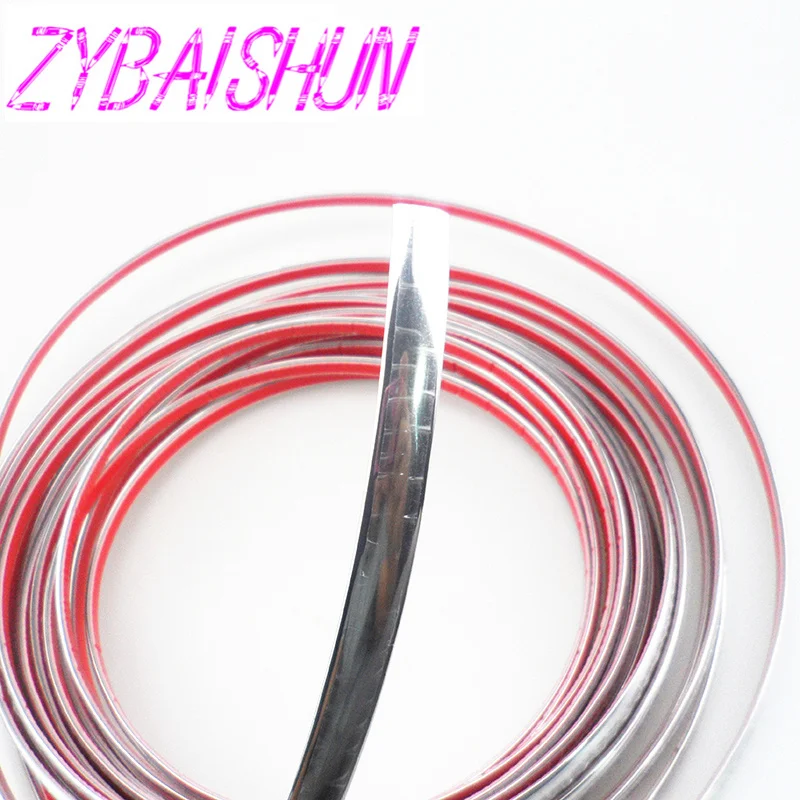 10mm x 15m car chrome hair styling tools decoration band decoration for  Volkswagen vw POLO Tiguan Passat CC Golf GTI R20 R36 EO
