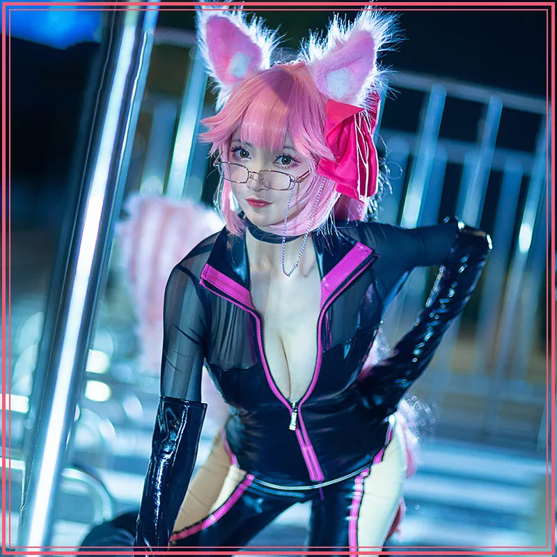 Fate Grand Order Tamamo No Mae, карнавальный костюм, черный комбинезон, Tamamo secrapery, костюмы, Униформа, аниме, одежда, наряды, костюм