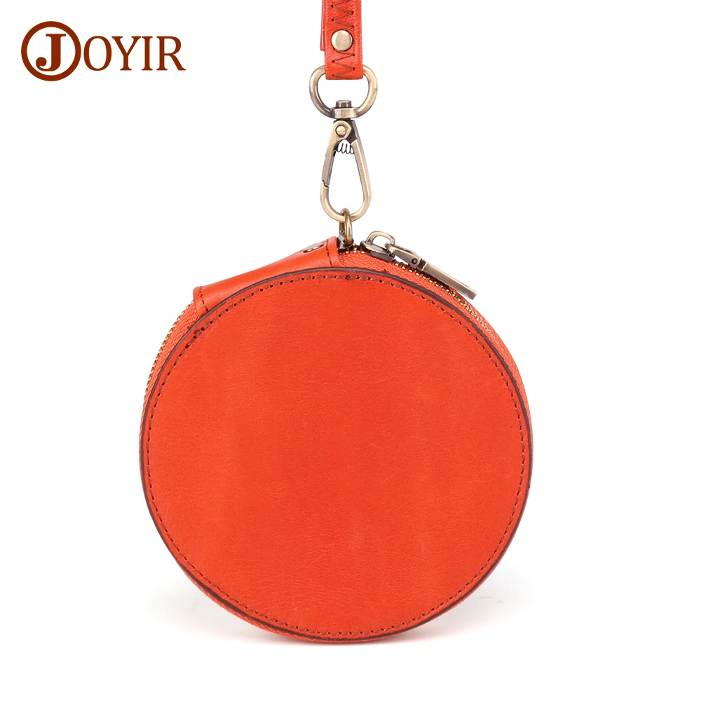 JOYIR Genuine Leather Coin Purses Women Small Change Purse Mini Zipper Wallet Money Pocket Card Holder Key Pouch Storage Bag