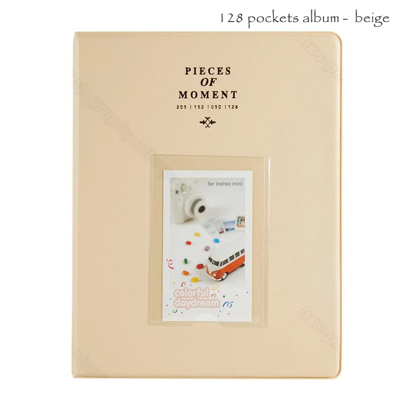 128 Photos Beige Альбом для пленки Fujifilm Instax Mini 8 8+ 9 70 7s 25 26 50s 90, Pringo P231, Instax Share SP-1 SP-2, Polaroid PIC-300 Z2300 - Цвет: 128 Photos Beige