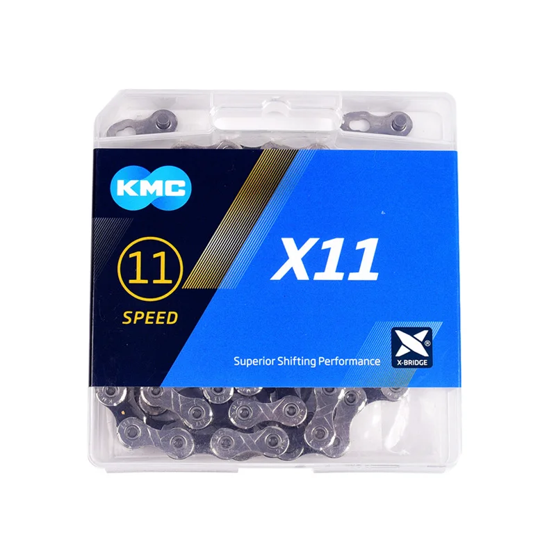 KMC X11 велосипедная цепь 11 скоростей 118 звеньев с быстрым звеном Ультралегкая 256 г MTB цепь для горного велосипеда дорожная 11 переменная коробка - Цвет: KMC - X11