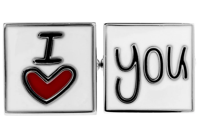Мужские Медные Запонки I Love You лучший подарок для свадьбы опт и розница бесплатная