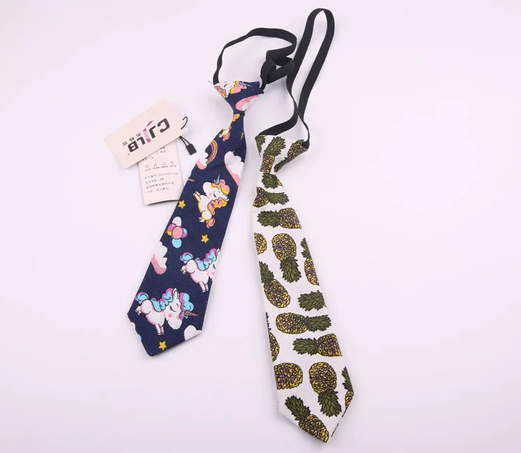 Женский тканевый галстук бабочка с рисунком из мультфильма облегающий для