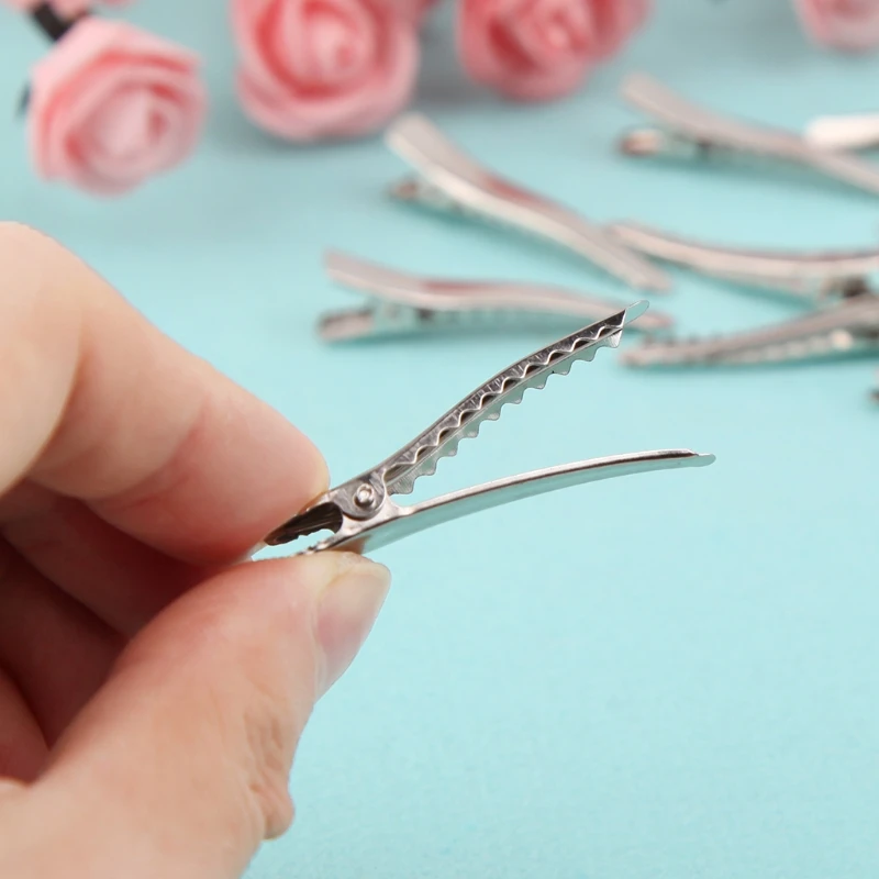 Новинка 10 шт. один зубец металлические зажимы для волос заколка бант|Шпильки и