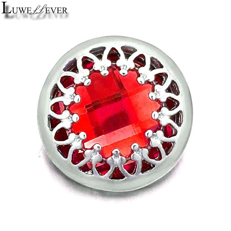 

Hot Component w411 Crystal 3D 18mm Metal Snap Button For Bracelet Necklace Interchangeable Jewelry Women Accessorie Findings