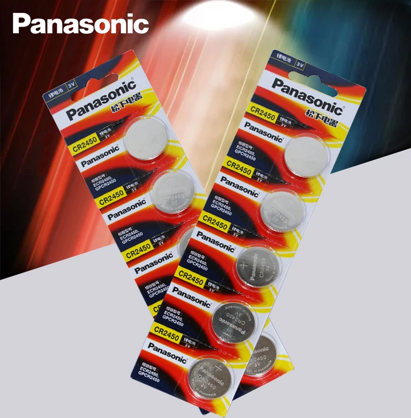 1 шт., новые оригинальные Panasonic CR2450 CR 2450 3V литиевая батарея таблеточного типа сотовый Батарея батарейки-таблетки для часы, часы, слуховые аппараты