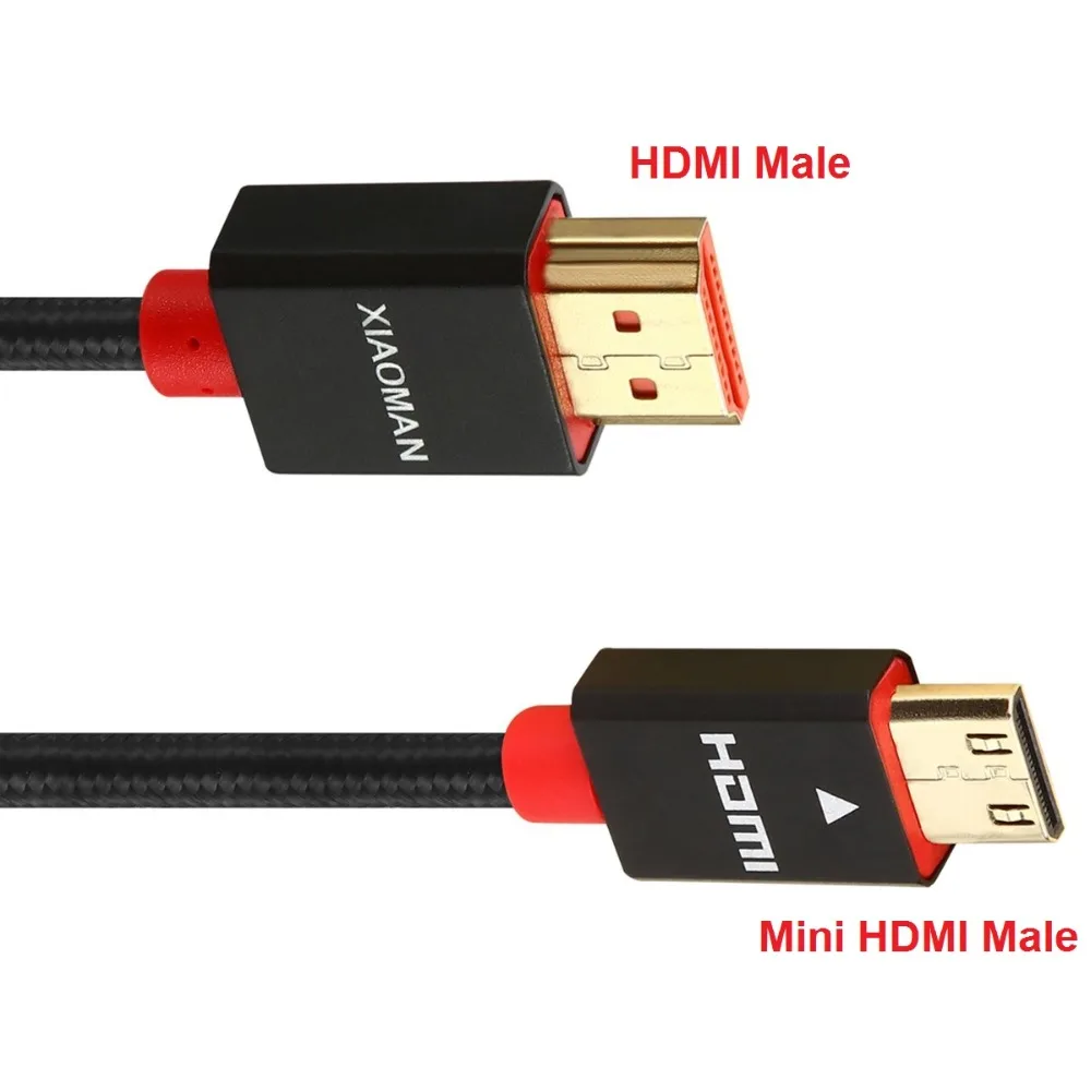 Высокоскоростной мини Кабель HDMI с позолоченным покрытием 1 м 2 3 5 штекер 1080P для