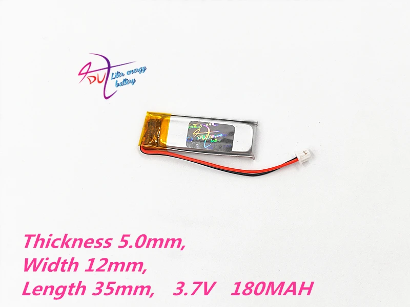 JST ZH 1 5 мм 2 pin 10x501235 3 7 V 180mAh разъем LiPo батареи литий полимерный аккумулятор для Mp3
