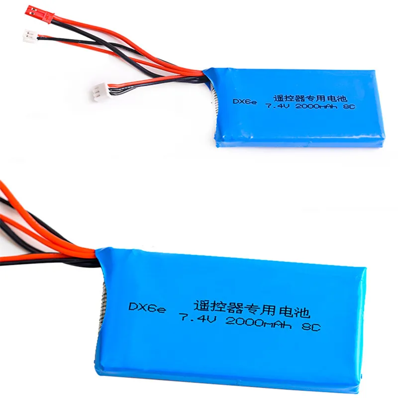 Передатчик SPEKTRUM батарея радио DX6 DX6e DX8 7 4 V 2S 2000 mAh Lipo для радиоуправляемого