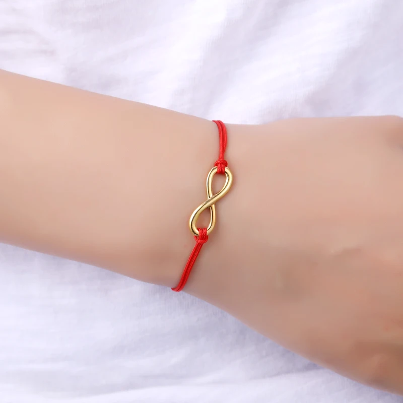 Браслет с шармами для женщин Infinity Love Good Luck четырьмя листьями клевера Детские