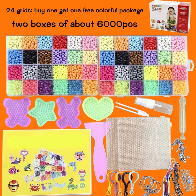 Бусины DIY, волшебные бусины с водяным распылением, бусины cuentas, Набор для изготовления вручную, 3D пазл, Мультяшные аксессуары, набор инструментов, игрушка для детей