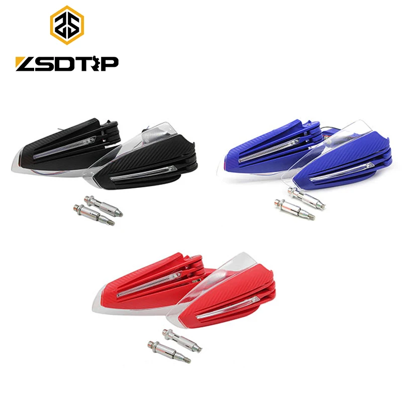 

ZSDTRP универсальные 7/8 "22 мм мотоциклетные ручные охранники со светодиодным сигналом поворота черные ручные протекторы для Yamaha KTM KAWASAKI