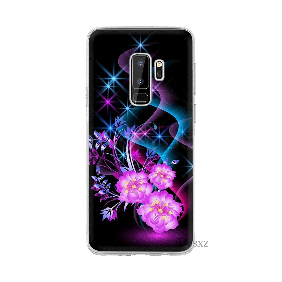 Чехол Desxz с неоновым цветком для Samsung Galaxy A3 A5 A6 A7 A8 A9 A10 A30 A40 A50 A70 защитный чехол |