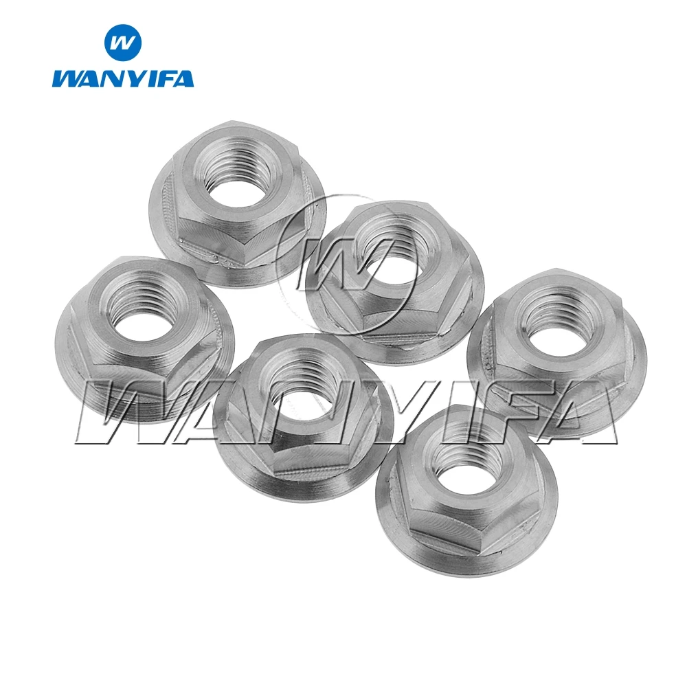 Wanifa M6x1.0mm Стандартный DIN6923 метрический Gr5 титановый сплав с шестигранной головкой