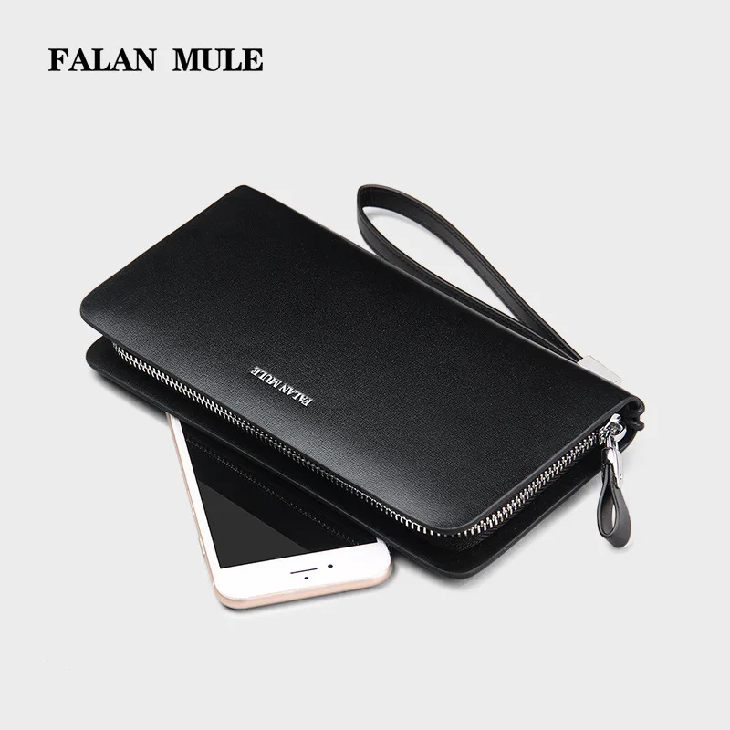 FALAN МULE Деловые кошельки мужские мужской клатч Длинный Кошелек Корова Кожа