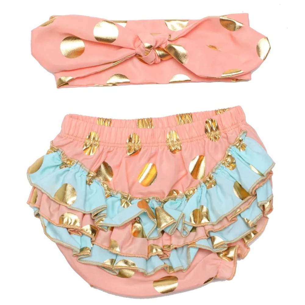 Золотая одежда для маленьких девочек золотые Разбиваемые элементы детские