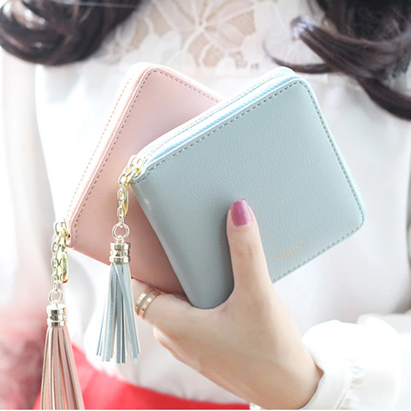 JI HAO кожаные женские кошельки модные маленький кошелек на застежке короткие