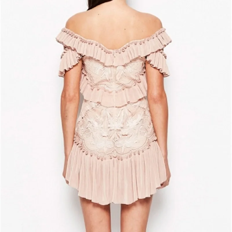 Роскошный Бюстгалтер с цветочной вышивкой кружевные платья мини женское 2018