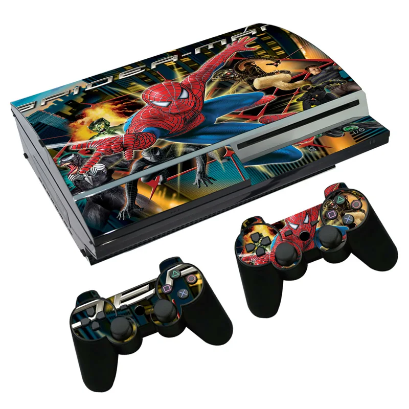 Наклейка на кожу Человека паука для PS3 Fat PlayStation 3 консоль и контроллеры Skins
