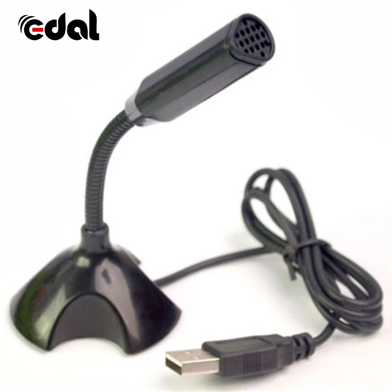 EDAL Portable Studio Speech Mini USB Microphone Stand Mic With Holder For Microfono Computer Microphones PC Laptop Mikrofon | Электроника