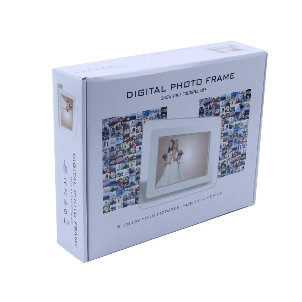 7 дюймовая HD Цифровая фоторамка с MP3 MP4 слайд шоу часы удаленный рабочий стол