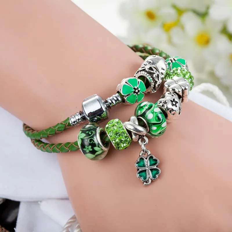 VIOVIA 2019 Россия Беларусь популярный Шарм Сердце подходит кожаный браслет и со