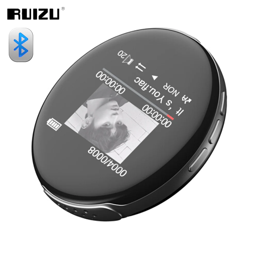 RUIZU M1 Спортивный Bluetooth MP3-плеер Мини Портативный аудио музыкальный плеер 8 Гб со встроенным динамиком Поддержка FM, запись, электронная книга, часы