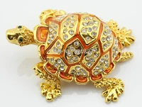 popular metal enamel tortoise trinket traditional jewelry box 7 564 cm lwh