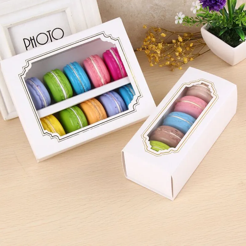 Новый DIY милый и красивый 20 шт 15 5x12 5x5 см ручной торт коробка окно Макарон простой