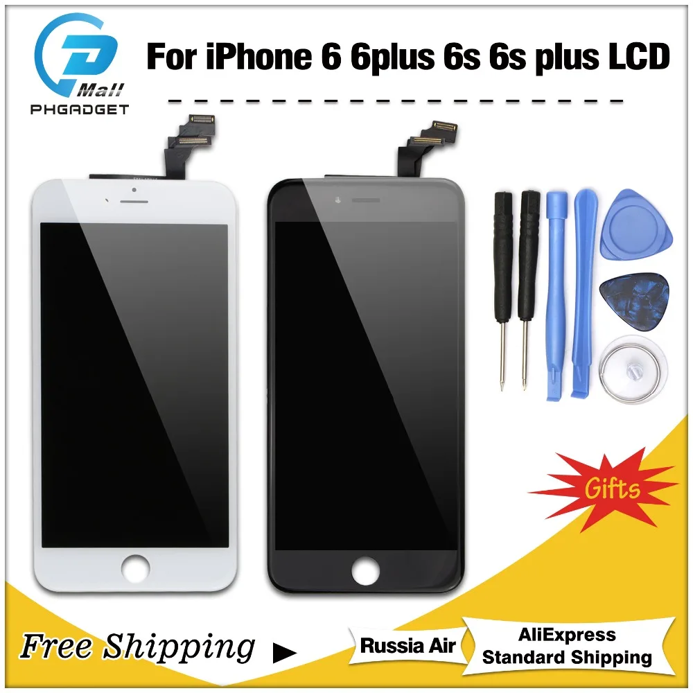 1 шт. для iPhone 6 6S Plus LCD полная сборка в комплекте 100% с 3D Force Touch 5S сменный экран|Экраны
