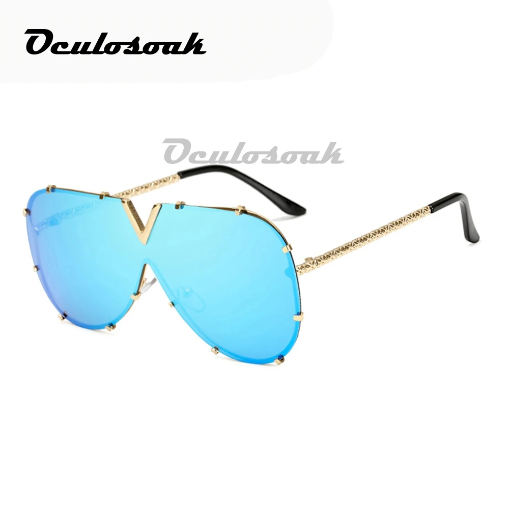 Горячее новое поступление V большие солнцезащитные очки женские брендовые