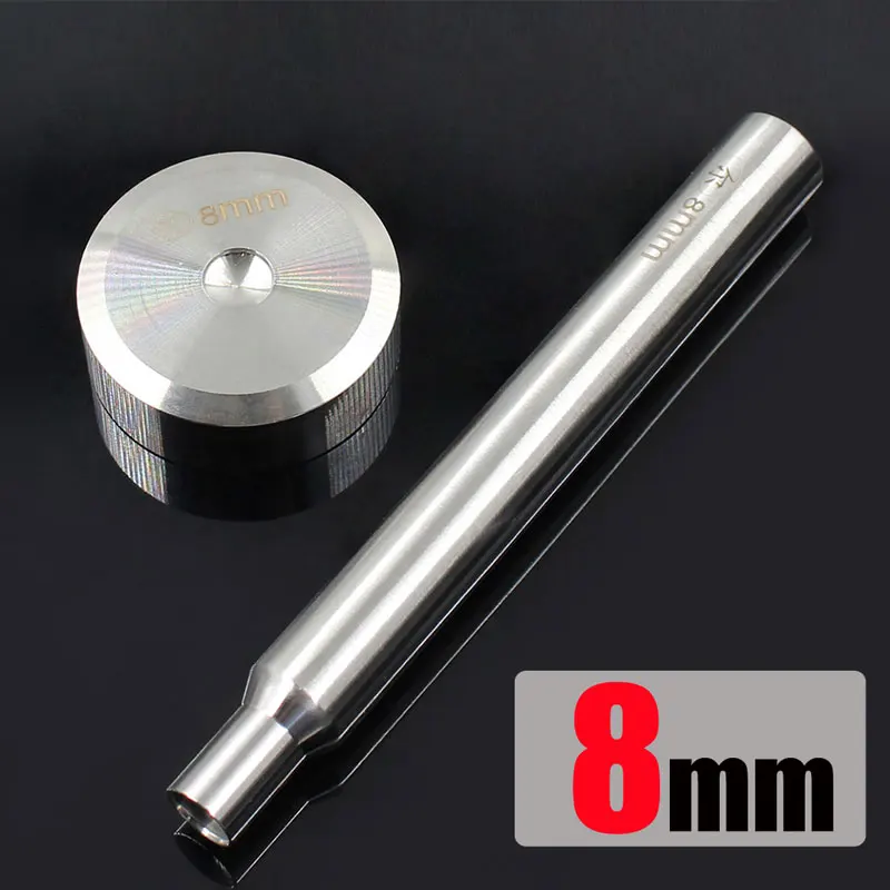 8mm Mounting Rivet Нержавеющая сталь Кожа ремесло инструмент дырокол кнопка-заклепка база для установки Набор DIY монтажные кнопки заклепки инструменты - Цвет: 8mm Mounting Rivet