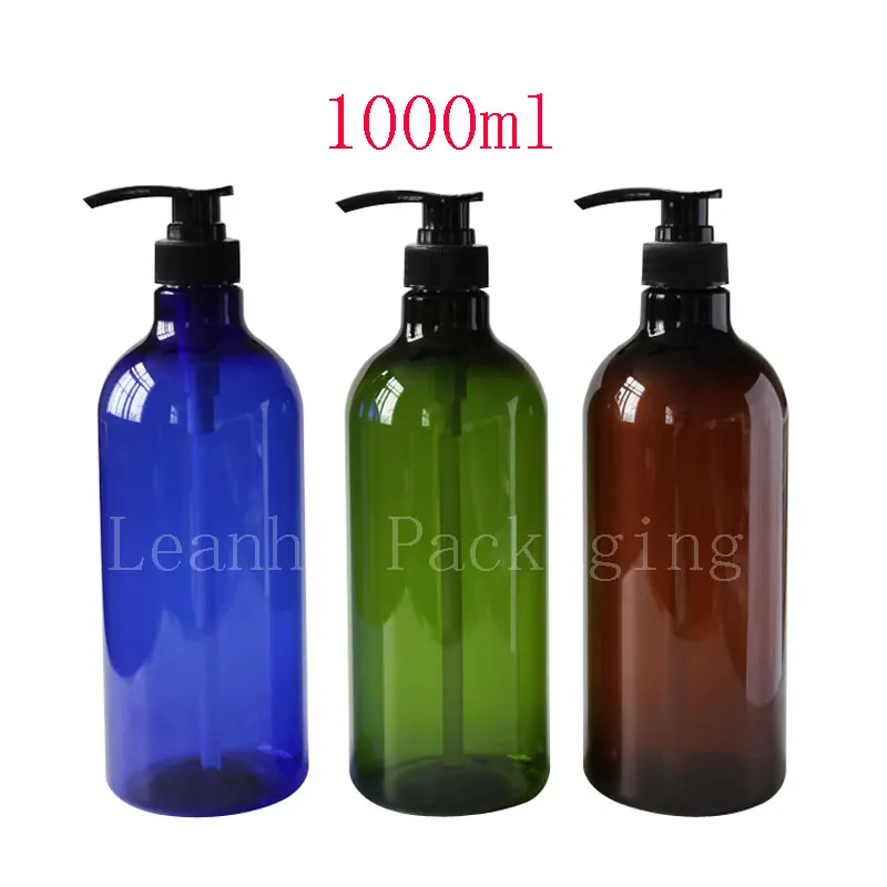 1000ml  lotion pump container empty shampoo plastic bottle  with liquid soap dispenser refill bottle  cosmetic spray  pump