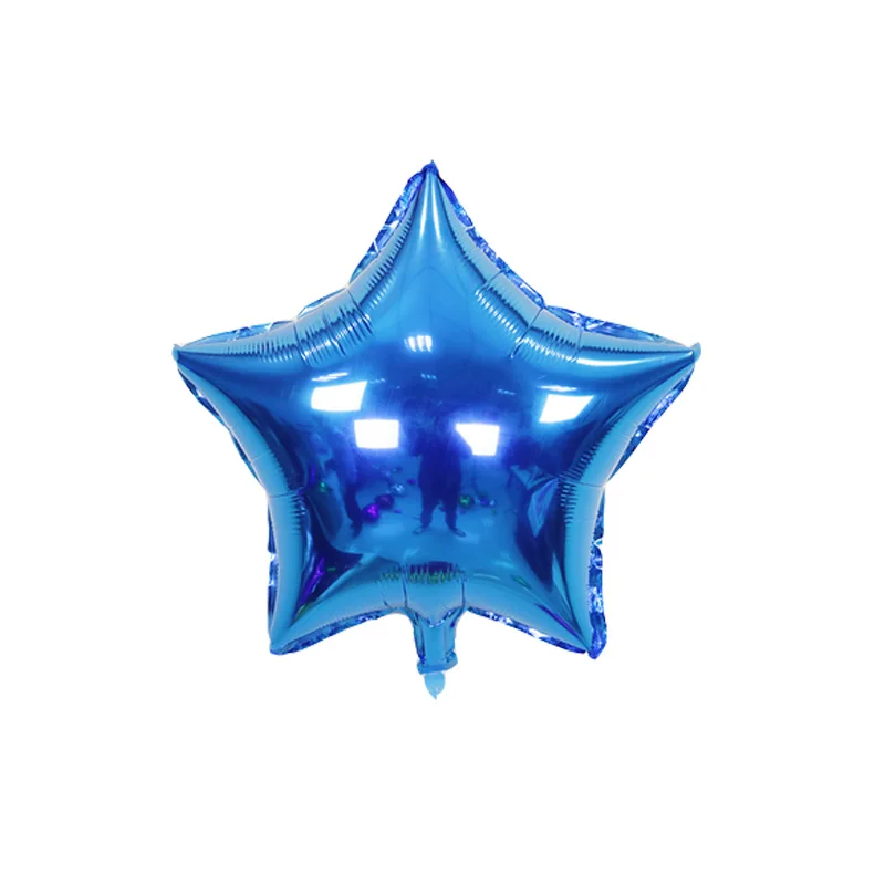 12 pcs star blue 12 шт. 18 дюймов Звездные воздушные фольгированные шары BabyShower Globos сердце Гелиевый шар на день рождения 1 вечерние принадлежности Свадебные украшения - Цвет: 12 pcs star blue