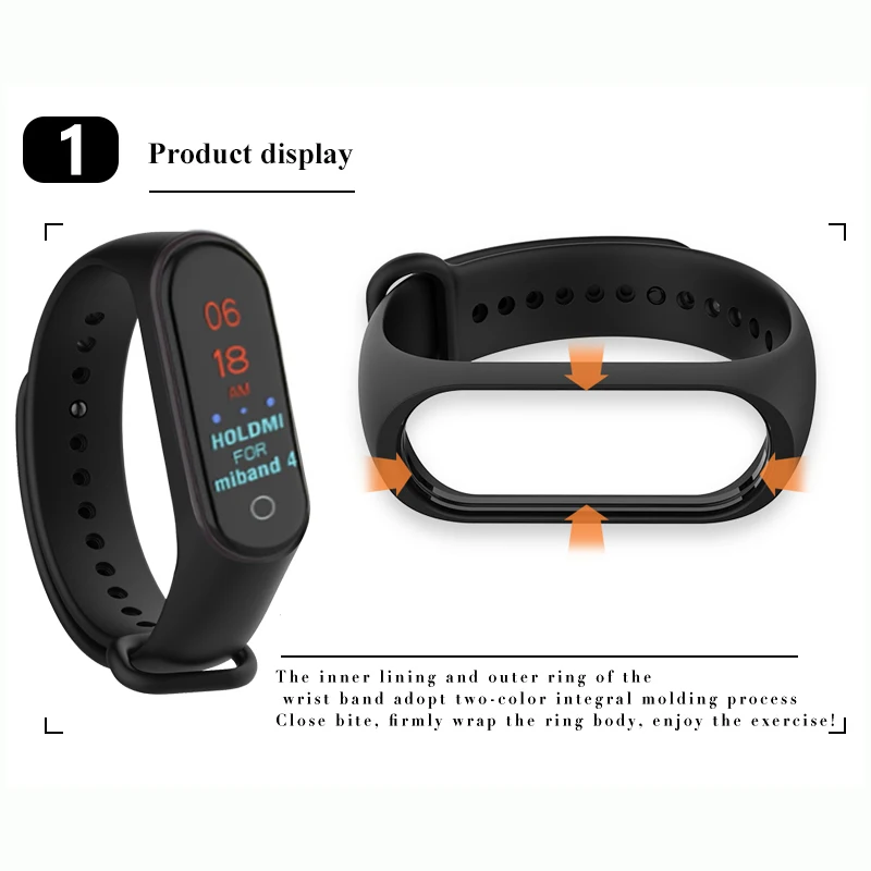 Мягкий силиконовый ремешок для Xiaomi Mi Band 4 сменный Starp дышащий спортивный браслет