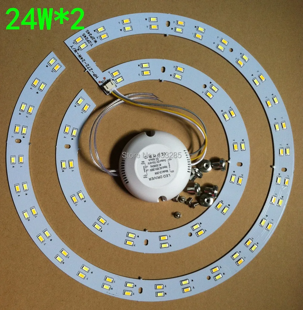 Светодиодный купольный светильник SMD5730 доска/завод деталя 24*2 шт CW/WW Затемнения