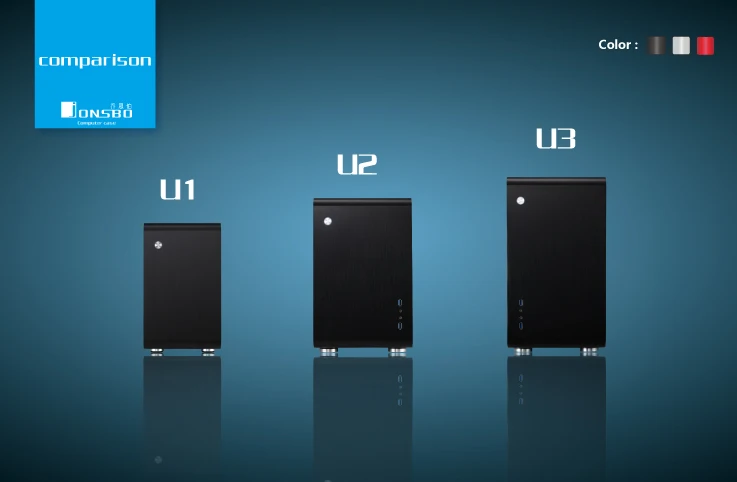 JONSBO U3 алюминиевый корпус поддерживает большой источник питания MicroATX MINI HTPC