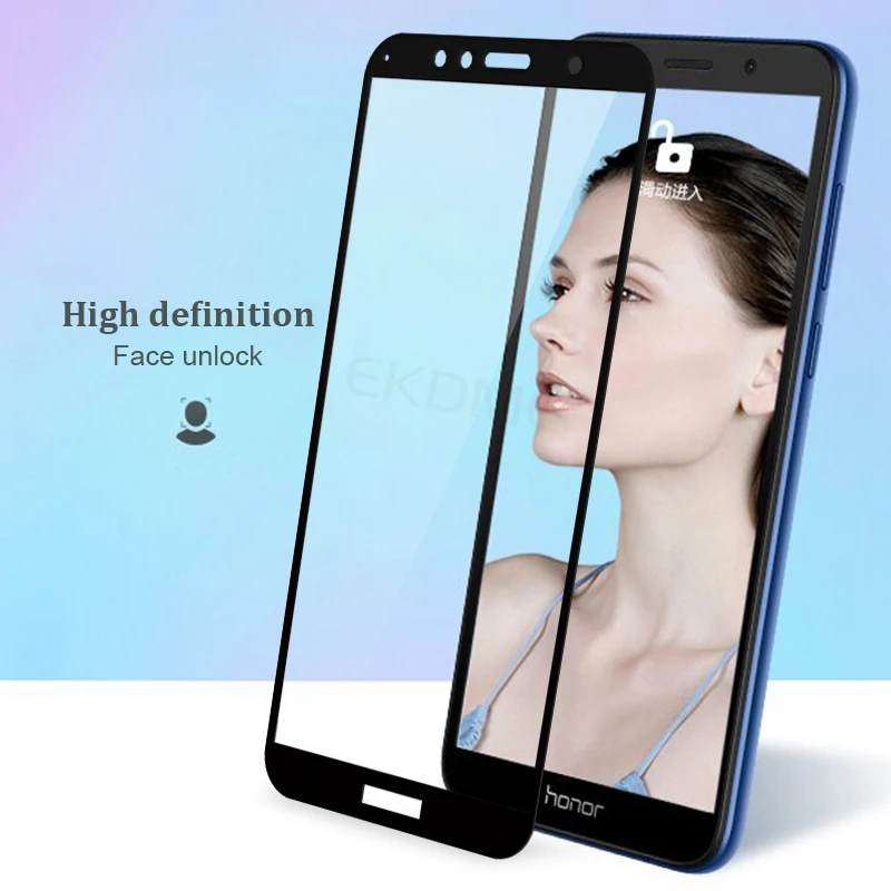 Защитное закаленное стекло с полным покрытием для Huawei Honor 7C Pro/7C (5 7 дюймов)/7S/8X/9X/V30
