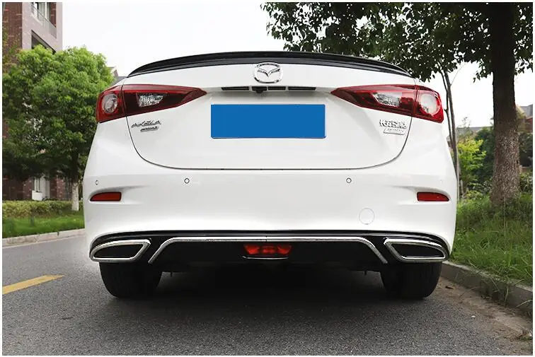 Лаванда Для Mazda 3 Axela ABS задний бампер диффузор защитные бамперы для- Axela набор бампер задний спойлер - Цвет: Лаванда