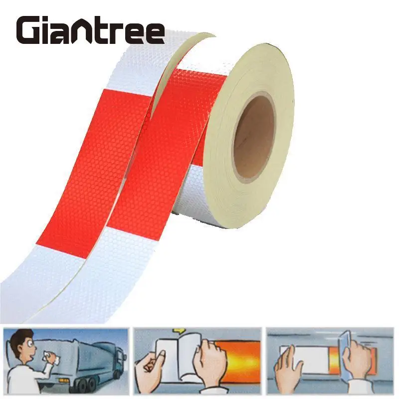 Giantree 5 см * 3 м светоотражающая лента Предупреждение Авто Грузовик Стайлинг