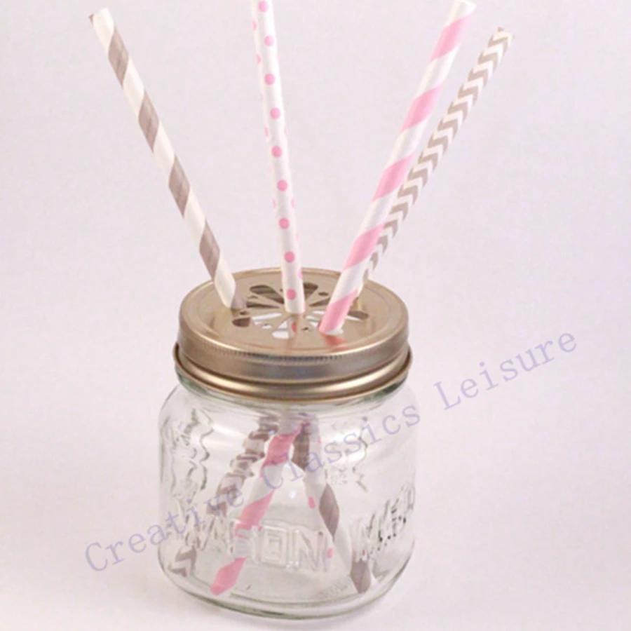 8 золотых крышек каменщика цветок ромашки банки и соломинки не включены питьевые