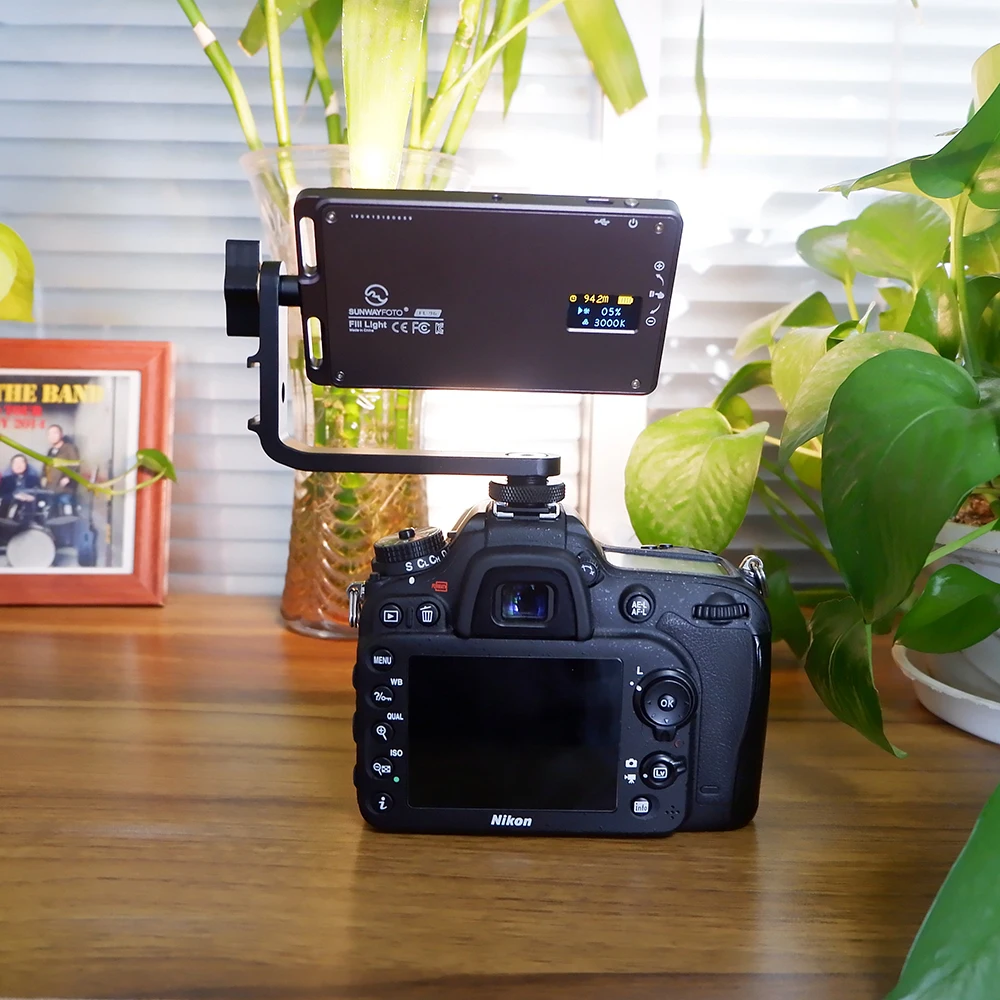 SUNWAYFOTO FL-120 светодиодный видео свет фото освещение на олимпу Pentax DV камера горячий башмак затемнения светодиодный для DSLR YouTube фотостудии