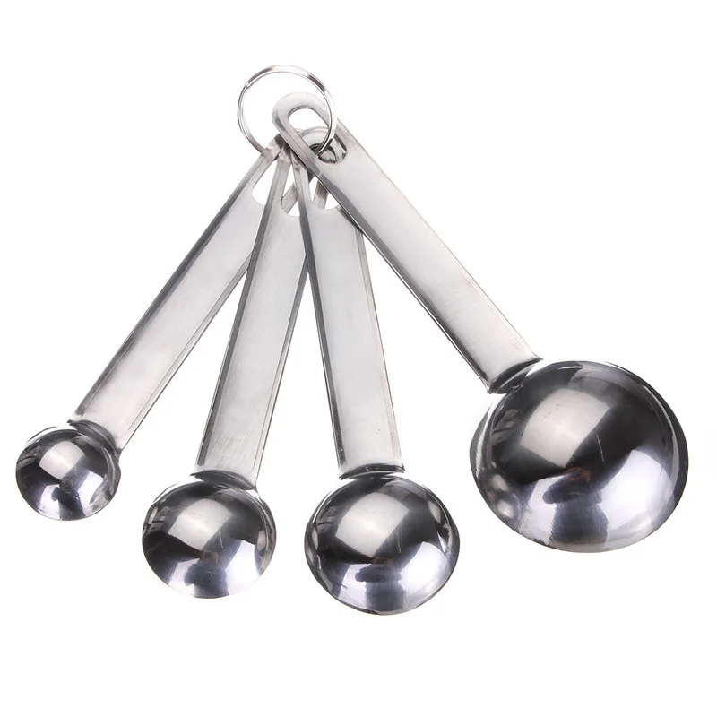 4 шт. кухонные мерные ложки из нержавеющей стали|measuring spoon|coffee measurespoon cup |