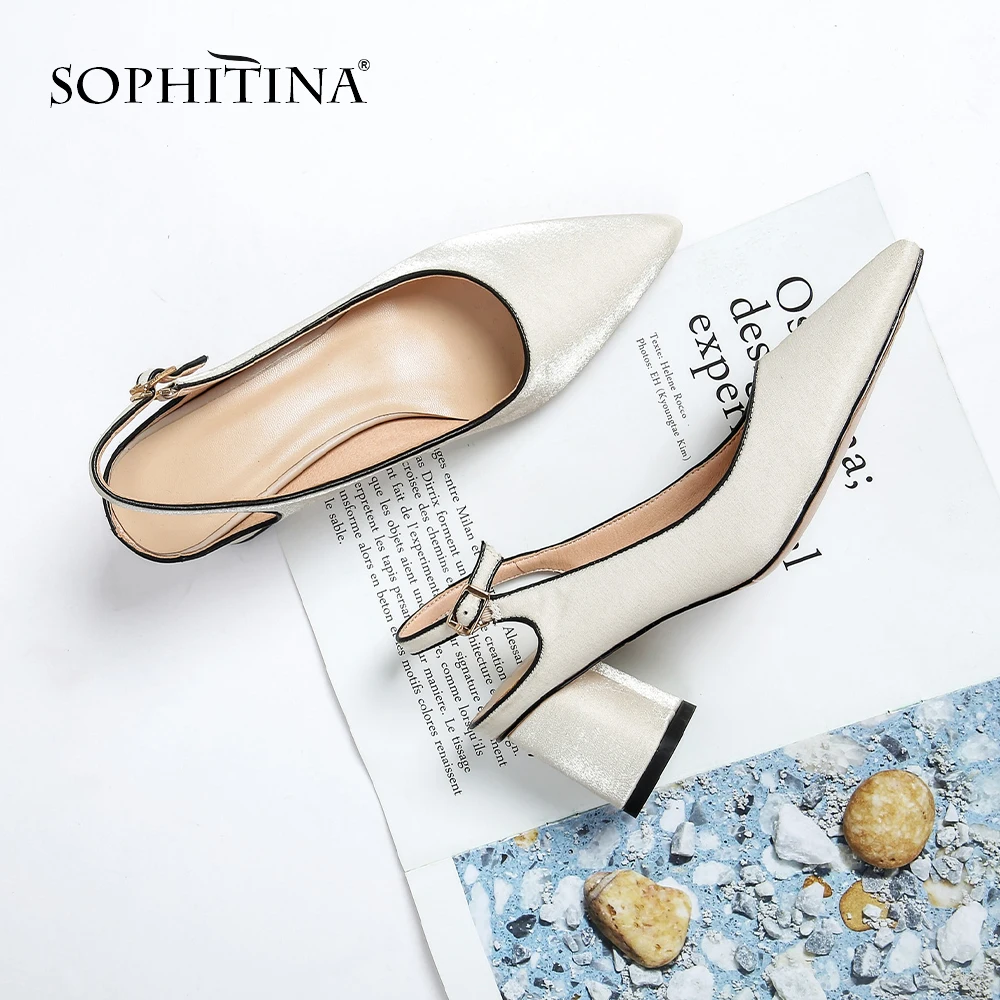 SOPHITINA/мягкие женские туфли лодочки с острым носком Классические Вечерние на