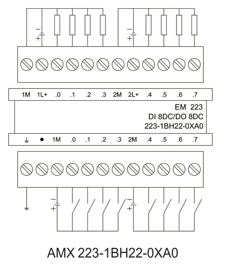 EM223 6ES7 223-1BH22-0XA0 подходит Siemens S7-200 PLC 8I/8O Тип транзистора цифровой модуль 223-1BH22-0XA0